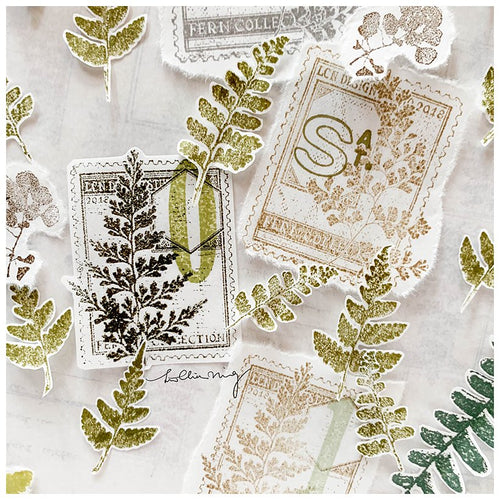LCN Rubber Stamp Set - Fern Postage Stamp