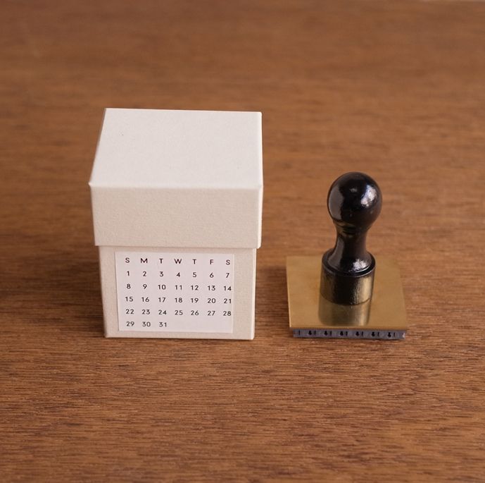 Mizushima Perpetual Calendar Rubber Stamp