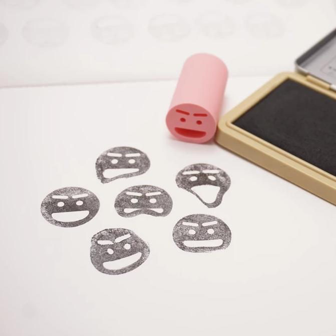 Face Emoji Flexible Rubber Stamp