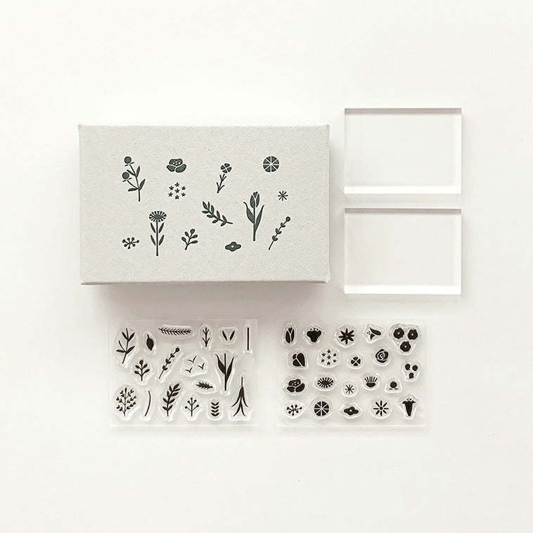 Mizushima JIZAI Clear Stamp Set - Wildflower