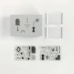 Mizushima JIZAI Clear Stamp Set - Shapes 03