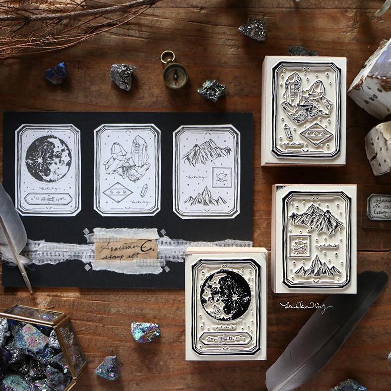 LCN Specimen Labels Rubber Stamps Set