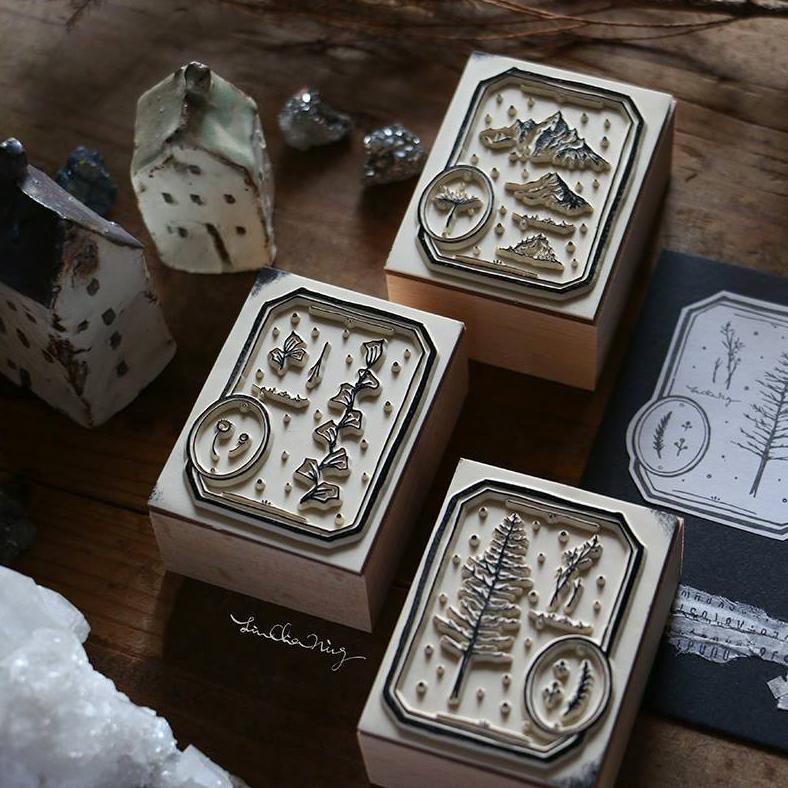 LCN Specimen Labels Rubber Stamps Set