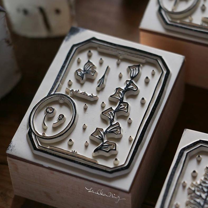 LCN Specimen Labels Rubber Stamps Set