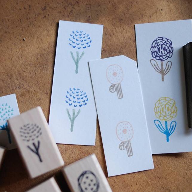 evakaku Rubber Stamp Set - Flora
