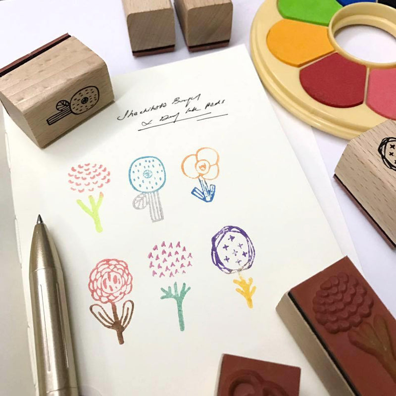 evakaku Rubber Stamp Set - Flora