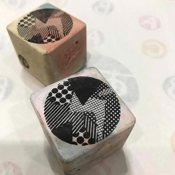 Cement Rubber Stamp - Shape Series