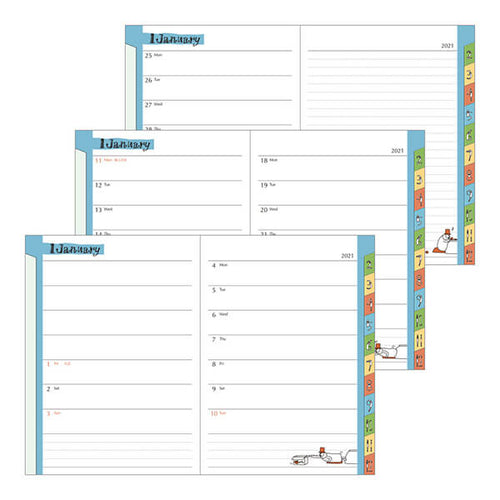 MD Pocket Diary 2021 - Ojisan (A6/Weekly Horizontal)