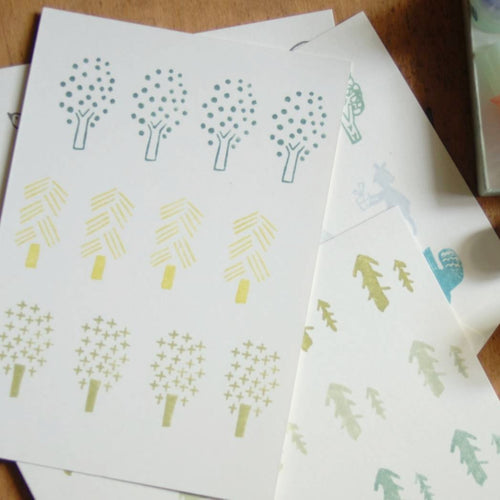 evakaku Rubber Stamp Set - Tree