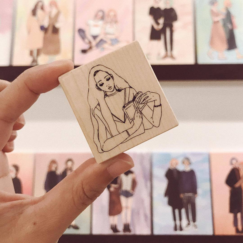 LDV Rubber Stamp: Reading Room Girl