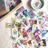 Flowers Theme Vintage Stamps Set