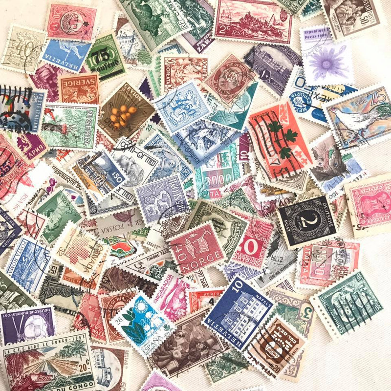 Vintage Postage Stamps (25pcs)