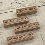 B610 Word Label Rubber Stamp