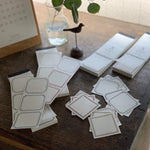 Oeda Letterpress 3 Patterns Label Book I (Red & Bronze / Blue & Black)