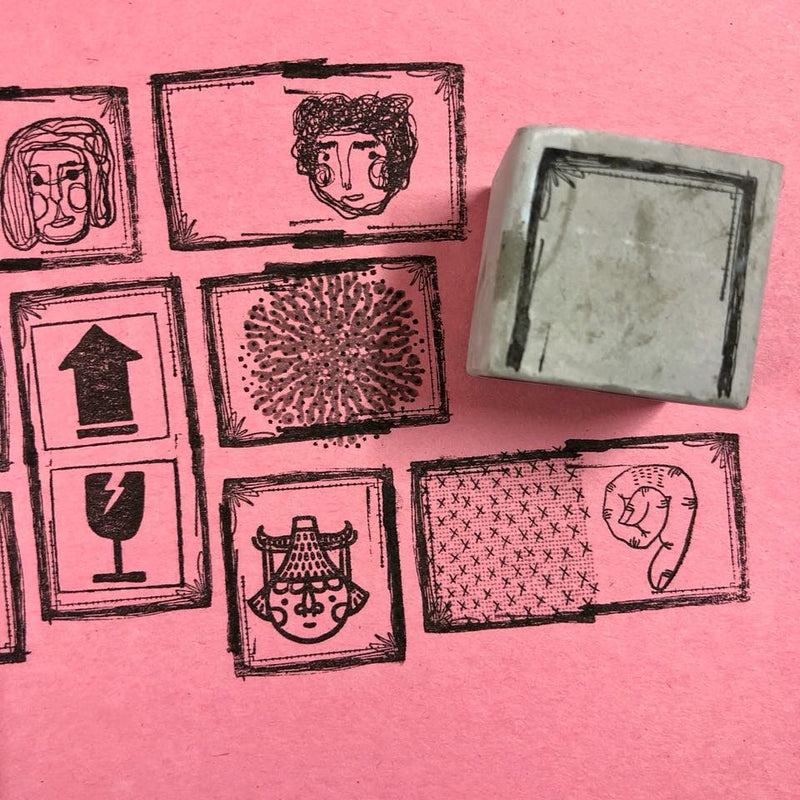 Cement Rubber Stamp - Shape Series