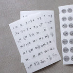 YOHAKU Round Clear Sticker | M-034/036/039/040