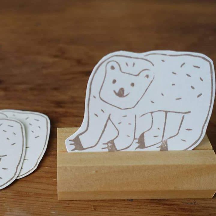 evakaku A Rubber Stamp - bear Bear