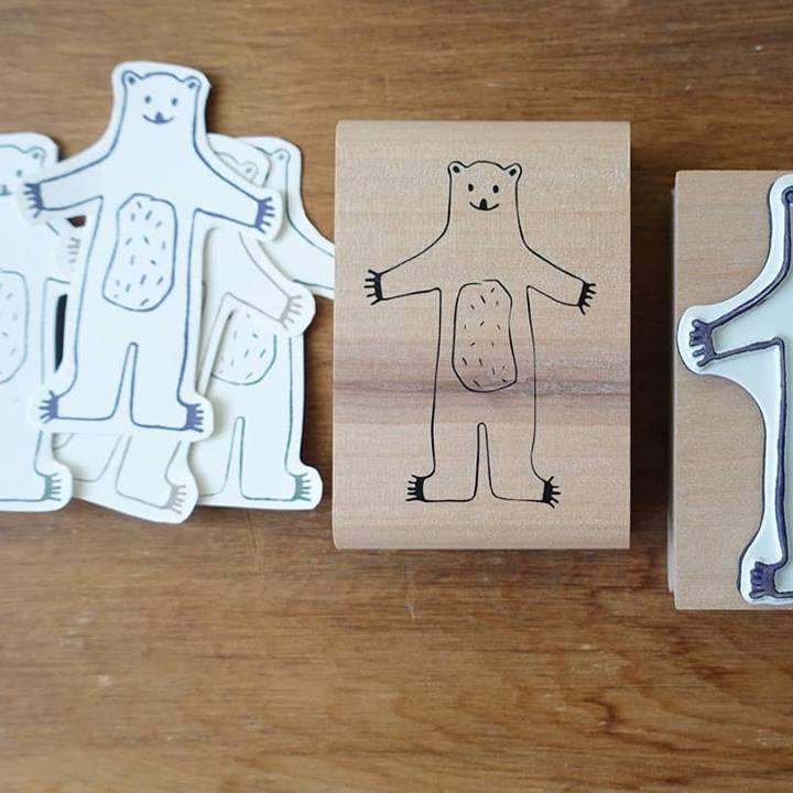 evakaku A Rubber Stamp - bear Bear