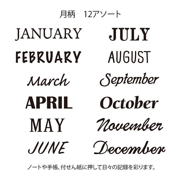 MD Paintable Rotary Stamp - 12 months