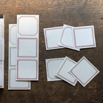 Oeda Letterpress 3 Patterns Label Book I (Red & Bronze / Blue & Black)