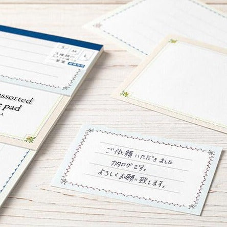 MD 3-Sizes Assorted Message Pad - Decorative Lines