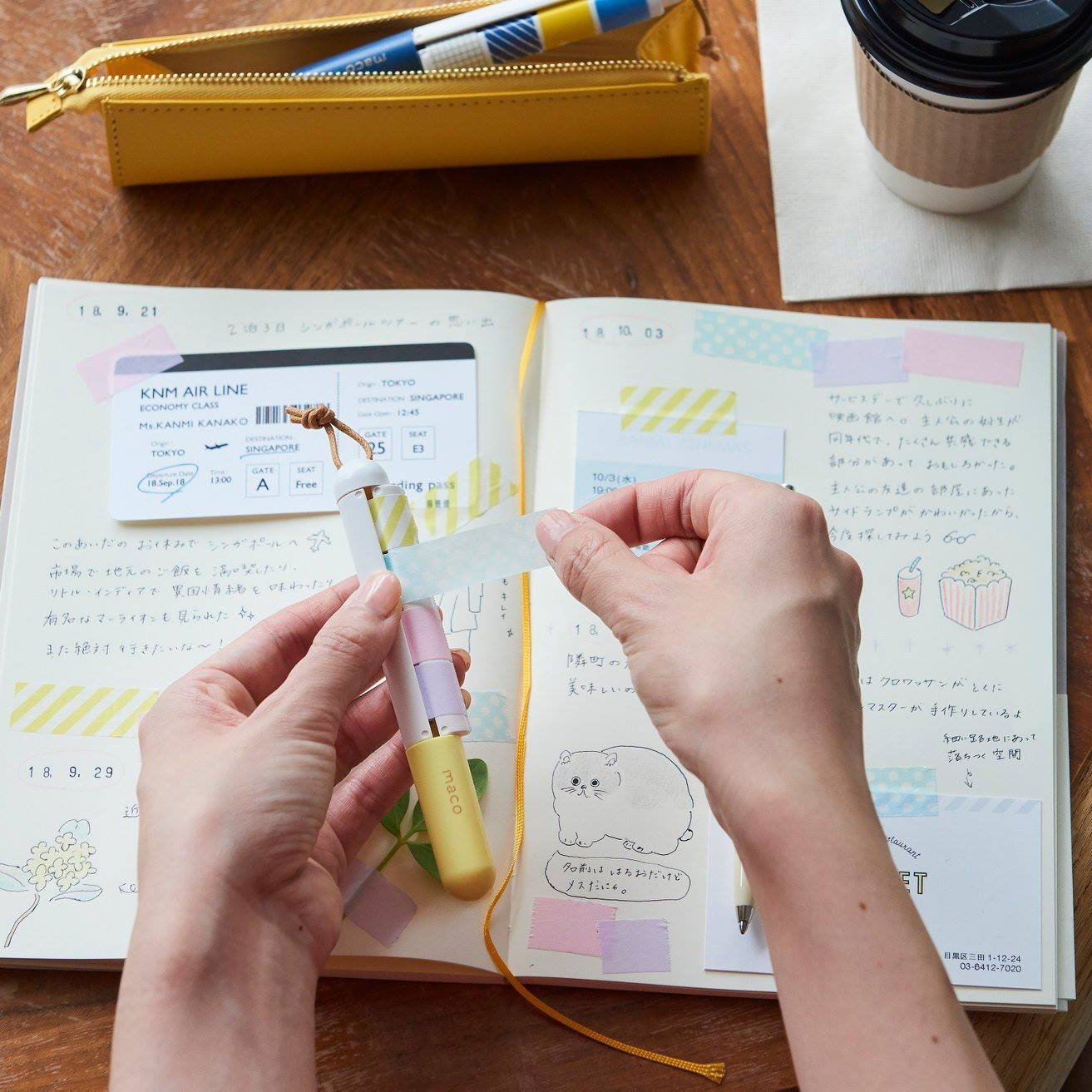 Kanmido Maco Washi Tape Holder - Navy