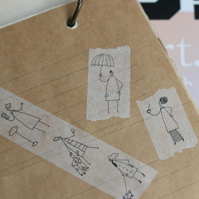 monokoto store x Shuzi Orishige Washi Tape - Vertical (muji/yellow)