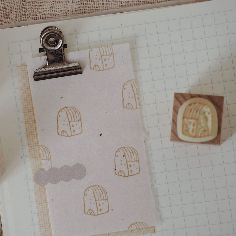 bighands handmade Rubber Stamp - Bread House