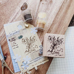 Meow Illustration Botanical Rubber Stamp Collection