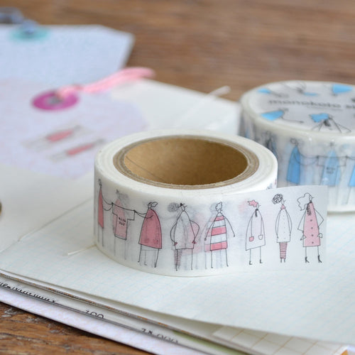 monokoto store x Shuzi Orishige Washi Tape - Horizontal (blue/pink)