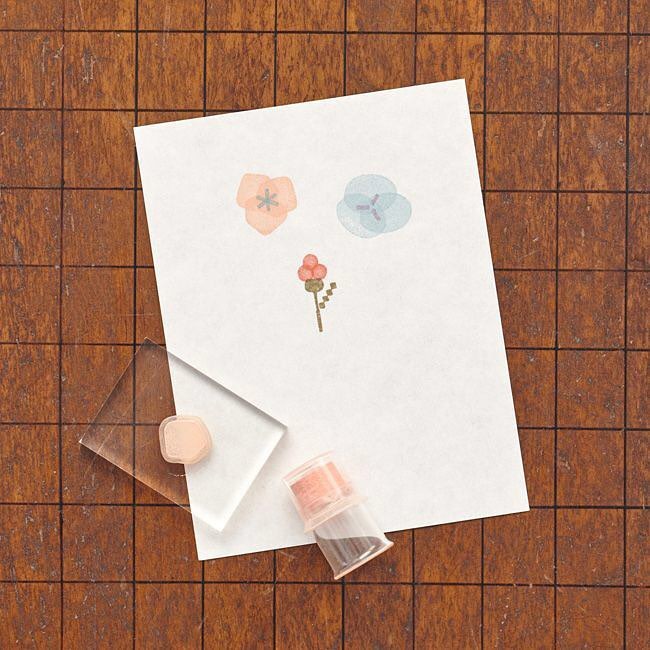 Mizushima JIZAI Clear Stamp Set - Flower