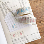 monokoto store x Shuzi Orishige Washi Tape - Horizontal (blue/pink)