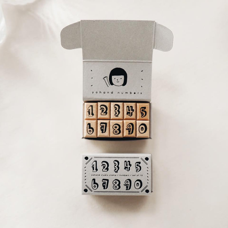 Yohand Studio Rubber Stamp Set - A Box of Numbers