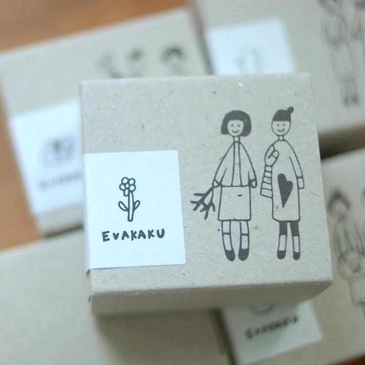 evakaku Rubber Stamp Set - Little Girls