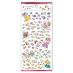 Clumsy Animal Washi Sticker - Flowers and Rabbit