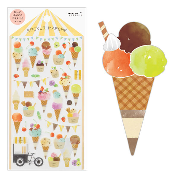 MD Washi Sticker Marché - Ice Cream