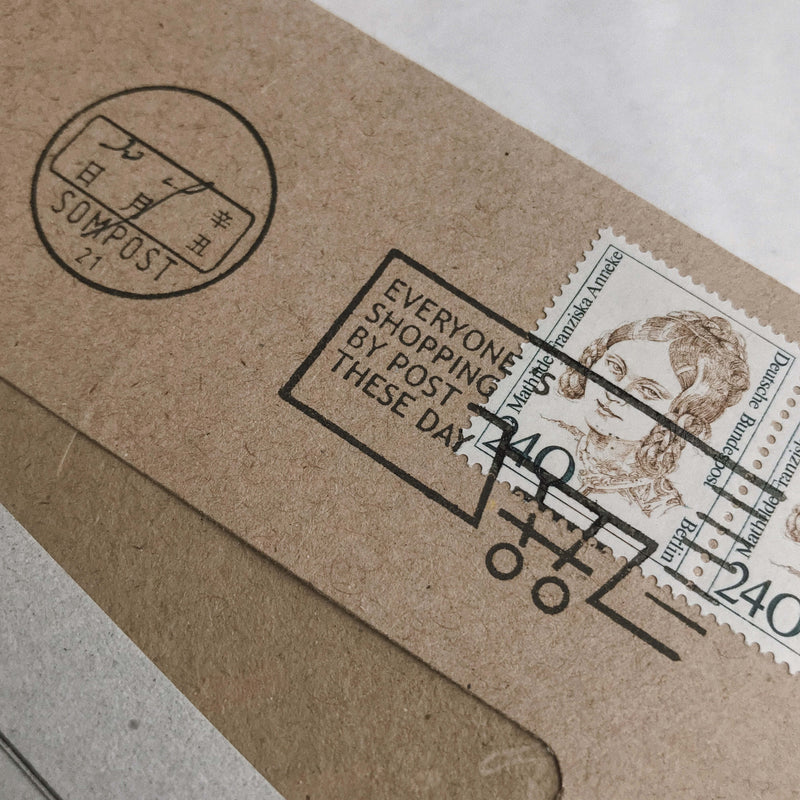 Postmark Cancellation Rubber Stamp - Shopping by Post
