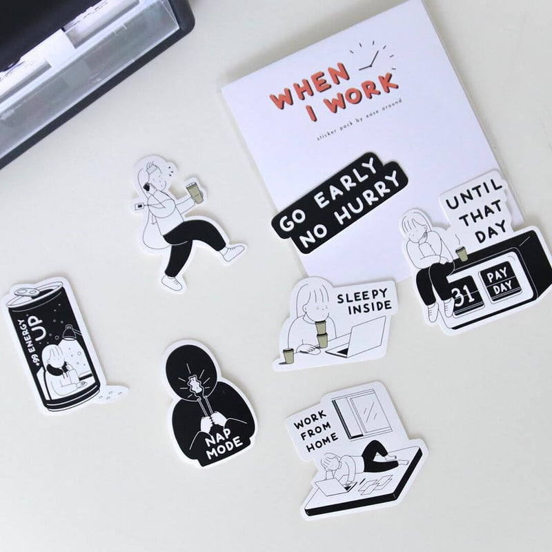 when I work Sticker Pack