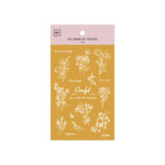 MU Gold Foil Print-On Sticker - G01-04 Botanical Series