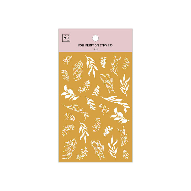 MU Gold Foil Print-On Sticker - G01-04 Botanical Series