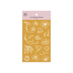 MU Gold Foil Print-On Sticker - G01-04 Botanical Series