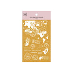 MU Gold Foil Print-On Sticker - G06 Travel Postmarks