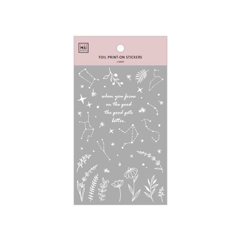 MU Silver Foil Print-On Sticker - S02 Constellations