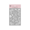 MU Silver Foil Print-On Sticker - S03 Soft Silver Flowers
