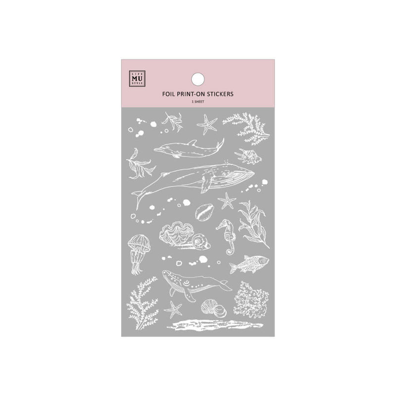 MU Silver Foil Print-On Sticker - S04 The Silver Ocean