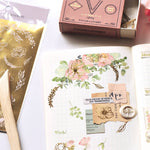 MU Gold Foil Print-On Sticker - G01-04 Botanical Series