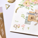 MU Gold Foil Print-On Sticker - G01-04 Botanical Series