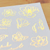 MU Gold Foil Print-On Sticker - G01-04 Botanical Series