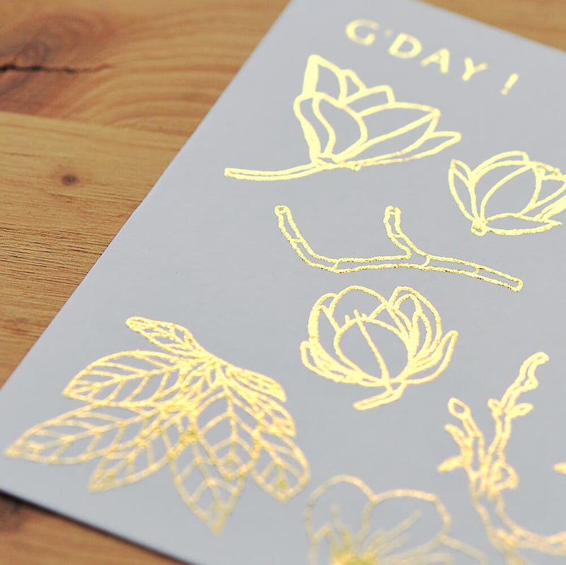 MU Gold Foil Print-On Sticker - G01-04 Botanical Series