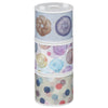 Kokuyo Bobbin: 3 in 1 Masking Tape Set (Buttons & Beads)